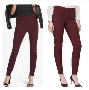 White House Black Market Slim Ankle Slacks in Cranberry -Size 12